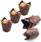 Birthday Party Muffin Brown Mini Tulip Paper Cupcake Liners Greaseproof