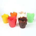 Disposable Colorful Cake Baking Tulip Paper Cups For Party