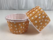 Food Grade Paper Rolled Rim Dot Muffin Cake Cups Height 4cm